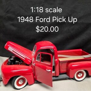 Red 1948 Ford Pickup Toy Model